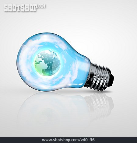 
                Umweltschutz, Umwelt, Global, Glühbirne                   