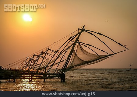 
                Fischfang, Indien, Fischernetze                   
