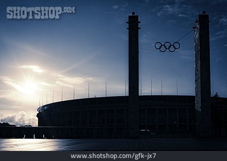 
                Olympiastadion, Olympia, Olympische Ringe                   