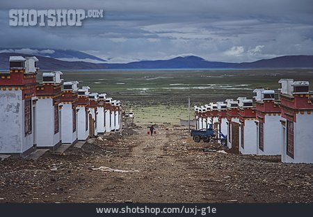 
                Unterkunft, Tibet, Hochland                   