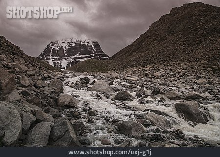 
                Gebirge, Wildbach, Kailash                   