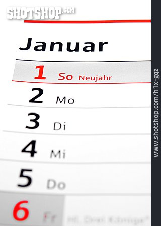 
                Neujahr, Terminkalender                   