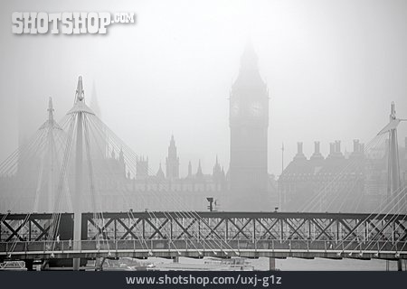 
                Nebel, London, Palace Of Westminster                   