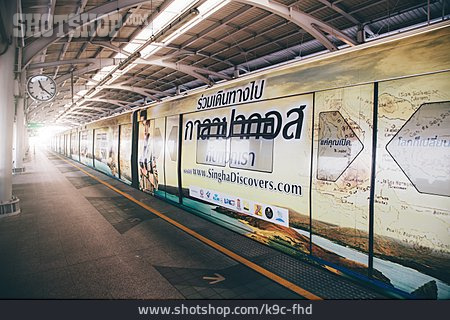 
                öffentliches Verkehrsmittel, Bahn, Bangkok, Skytrain                   