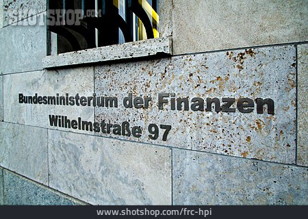 
                Finanzministerium, Bundesfinanzministerium                   
