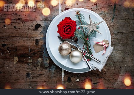 
                Tischdekoration, Weihnachtsdekoration, Tischgedeck                   