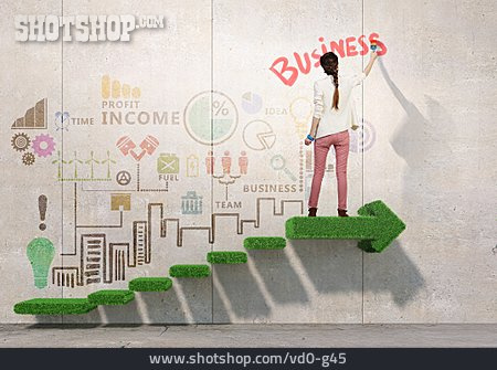 
                Business, Aufstieg, Diagramm, Geschäftsmodell                   