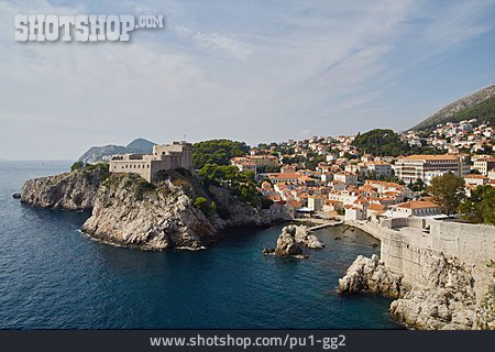
                Stadtmauer, Küstenstadt, Kastell, Dubrovnik                   