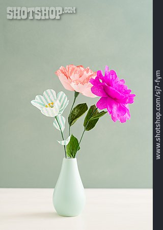 
                Blumenstrauß, Vase, Pastellfarben                   
