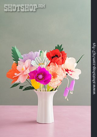 
                Basteln, Blumenstrauß, Vase                   