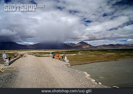 
                Brücke, Tibet, Hochland                   