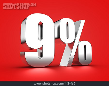 
                Prozent, 9%                   