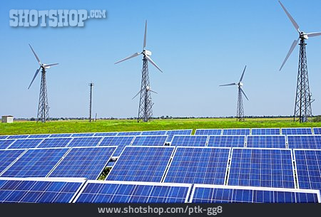 
                Windenergie, Alternative Energie, Erneuerbare Energien, Solaranlage                   