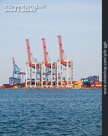 
                Hafenkran, Containerhafen, Hochseehafen                   