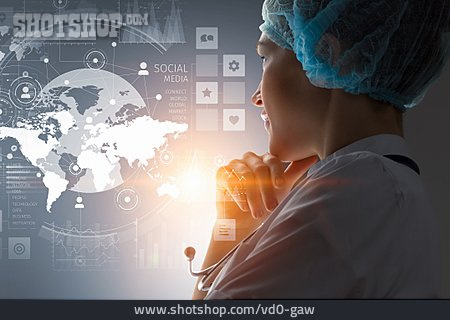 
                Netzwerk, Chirurgin, Virtuell                   