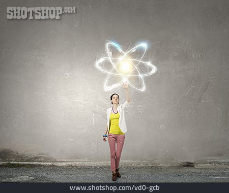 
                Wissenschaft, Wissenschaftlerin, Atom                   