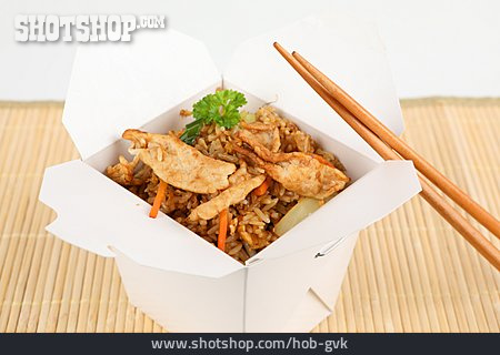 
                Asiatisch, Take Away, Reispfanne                   