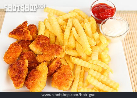 
                Fastfood, Pommes, Hühnchen, Chicken-nuggets                   