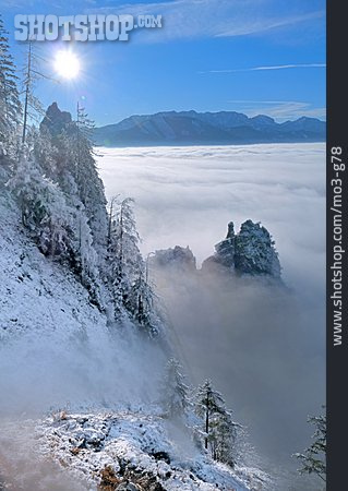 
                Winter, High Fog, Traunstein                   