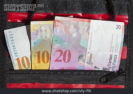 
                Erspartes, Schweizer Franken, Portemonnaie                   
