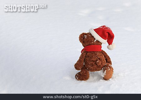 
                Winter, Teddybär, Schneespaziergang                   