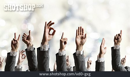 
                Handzeichen, Geschäftsleute                   