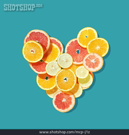 
                Herz, Vitamin C, Zitrusfrucht                   