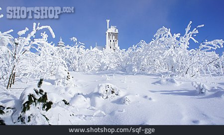 
                Schneebedeckt, Wetterwarte, Fichtelberg                   