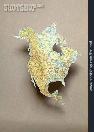 
                Landkarte, Nordamerika                   