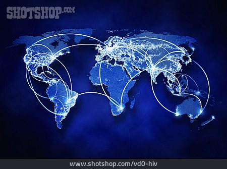 
                Netzwerk, Weltweit, Globalisierung                   