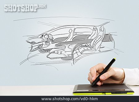 
                Auto, Produktdesign, Grafiktablett, Illustrieren                   