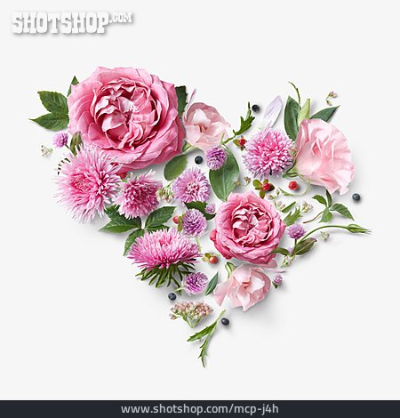 
                Herz, Valentinstag, Blüten                   