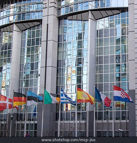 
                Flagge, Parlamentsgebäude, Europäische Union                   
