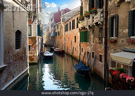 
                Kanal, Gondel, Venedig                   