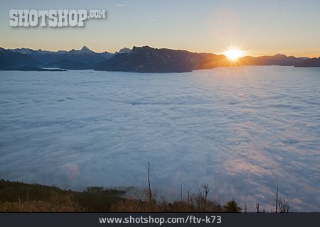 
                Morgens, Nebelmeer, Inversionslage                   