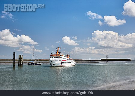 
                Nordseeküste, Fähre, Langeoog                   