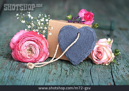 
                Blumen, Geschenk, Valentinstag, Anhänger                   