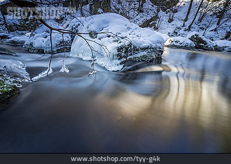 
                Winter, Schatten, Oberfläche, Flusslauf                   