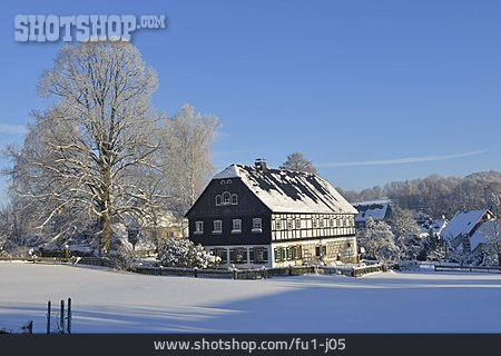 
                Dorf, Umgebindehaus, Steinigtwolmsdorf                   