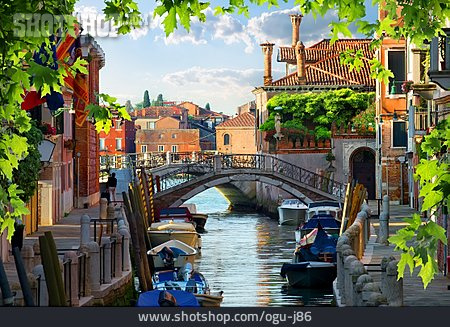 
                Kanal, Venedig, Motorboot                   