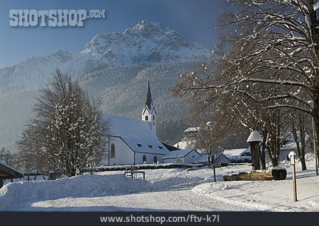 
                Kirche, Berchtesgadener Land, Aufham                   
