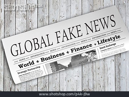 
                Zeitung, Falschmeldung, Fake News                   