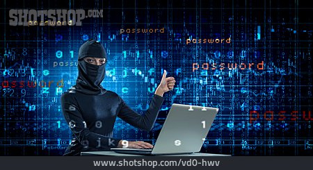 
                Kriminalität, Datensicherheit, Passwort, Computerkriminalität, Programmierung, Hackerin                   