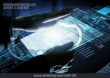 
                Hand, Cyberspace, Aktivieren                   