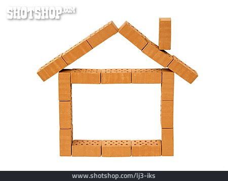 
                Haus, Bauen, Hausbau, Ziegelsteine                   