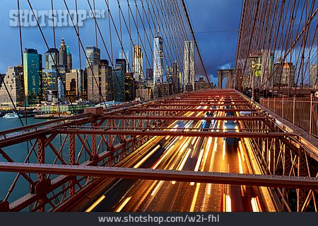 
                New York, Lichtspur, Autoverkehr, Infrastruktur                   