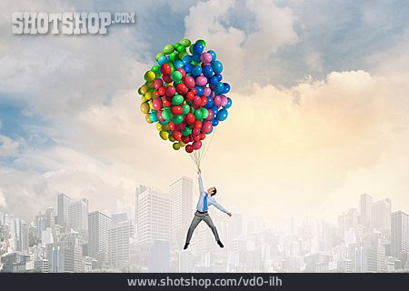
                Farbenfroh, Luftballon, Abheben, Kreativ                   