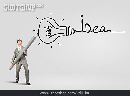 
                Geschäftsmann, Anstrengung & Mühe, Business, Idee, Kreativität                   