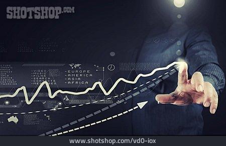 
                Business, Weltwirtschaft, Touchscreen, Chart, Interface                   