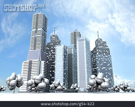 
                Futuristisch, Bankenviertel, Stadtplanung                   